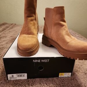 Nine West Faux Suede  Light Brown Ankle Boots for Women